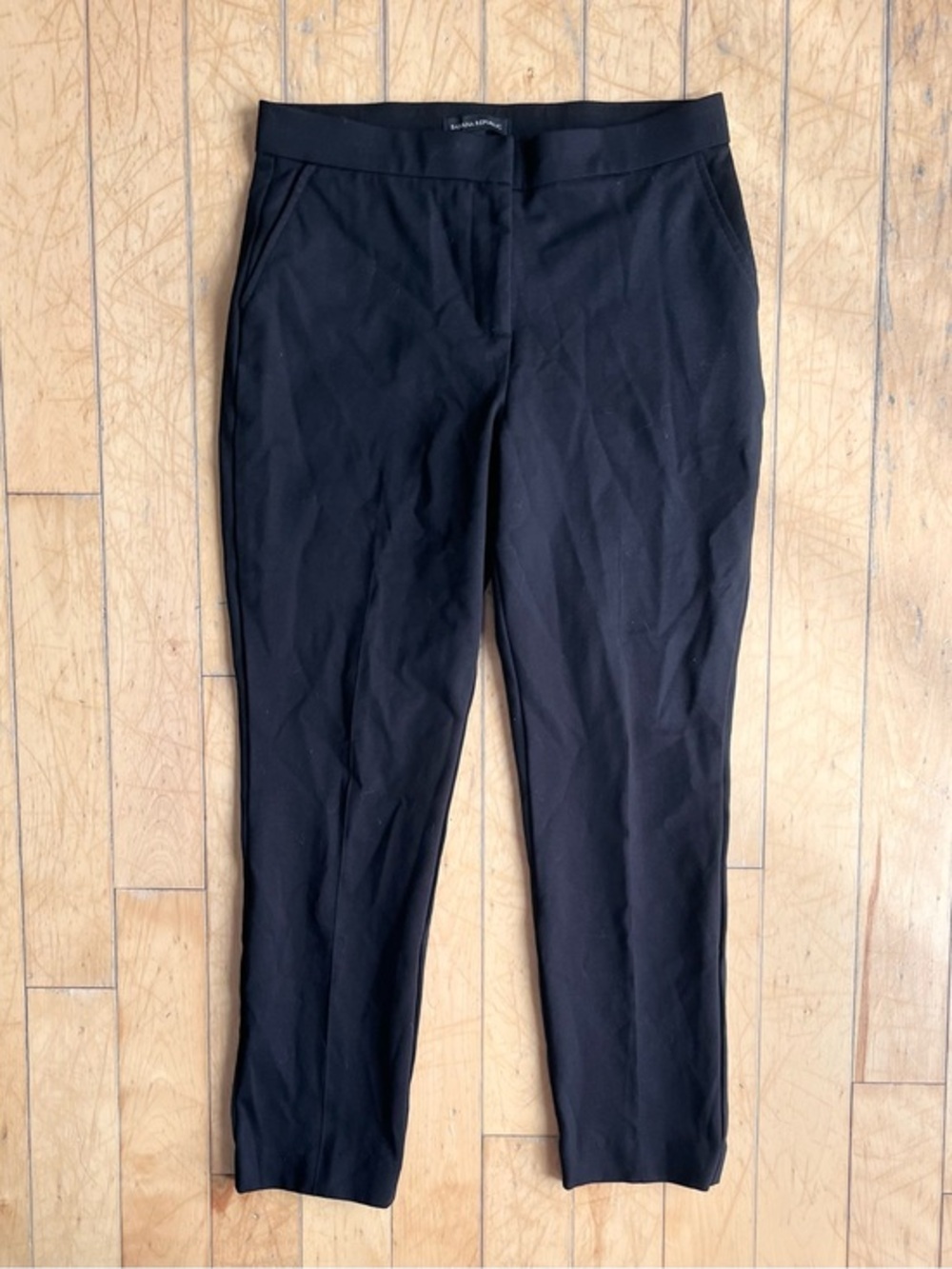 Banana Republic Slim Ankle Black Career Office Trousers Pants Size 6